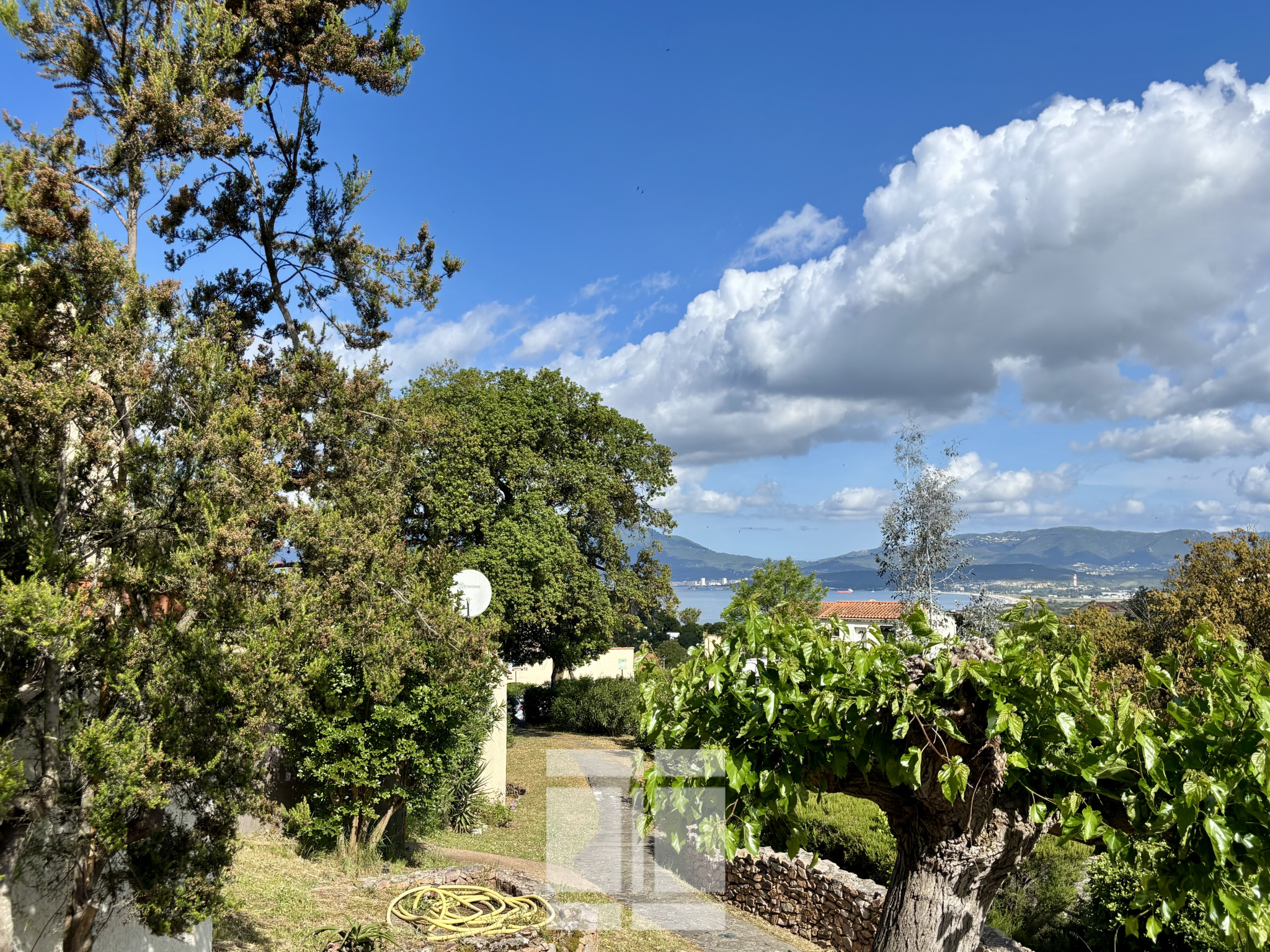 RIVE SUD D'AJACCIO, hauteurs de Porticcio, studio au calme avec terasse vue dégagée verdure et aperçu mer