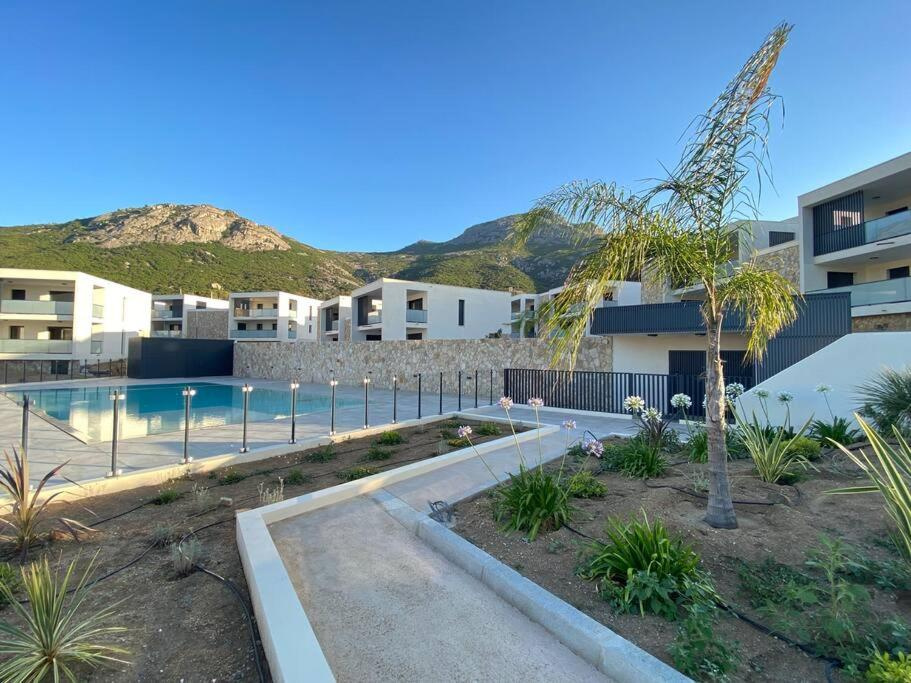 A VENDRE -T3 VUE MER ET CITADELLE - 62m2 - AVEC GRANDE TERRASSE ET PISCINE - CALVI