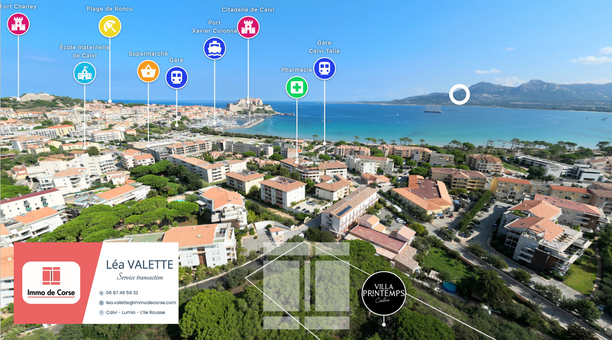 A VENDRE - T2 - 300M DE LA PLAGE - 47m2 AVEC TERRASSE ET JARDIN - CALVI