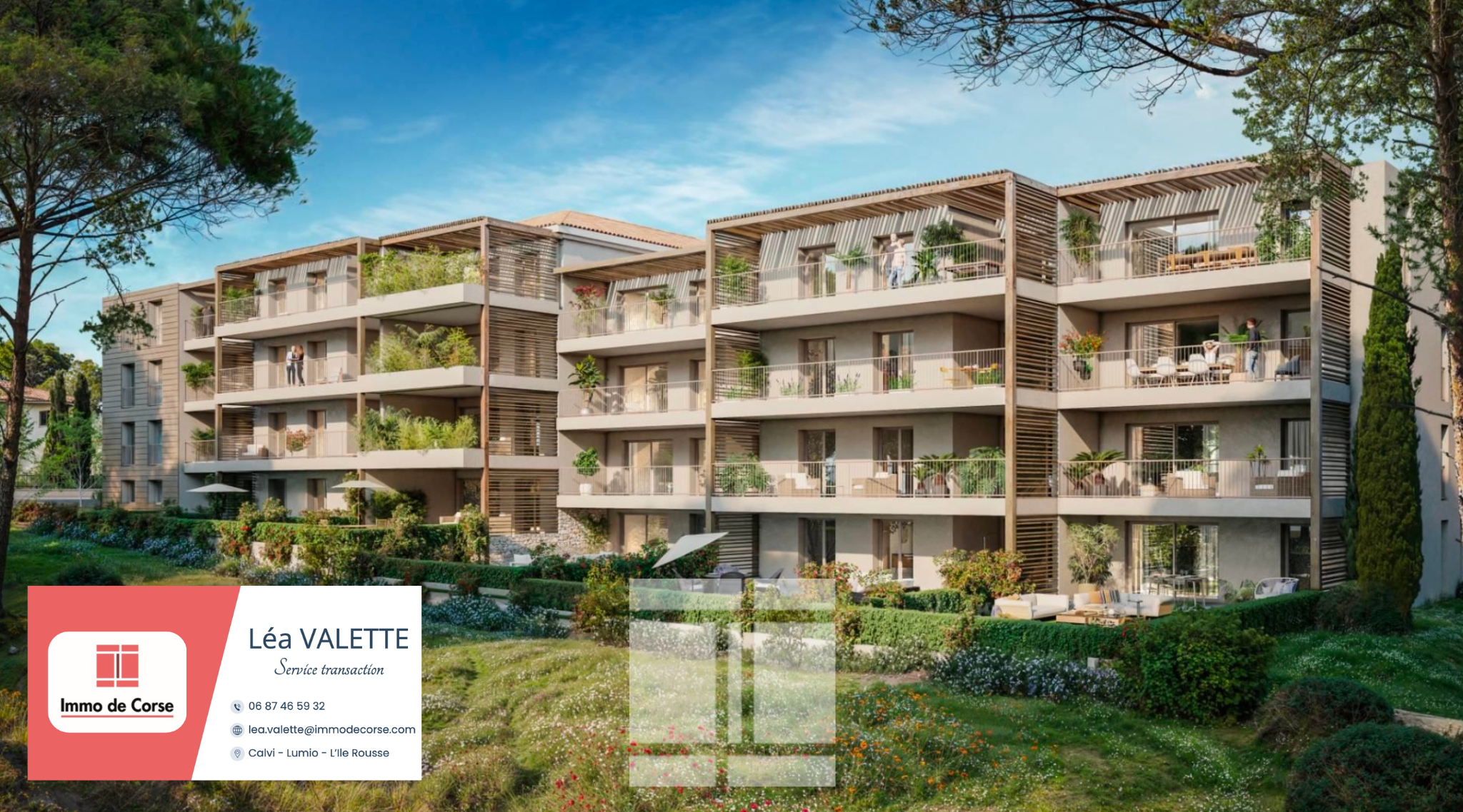 A VENDRE - T3 - 300M DE LA PLAGE - 65m2 AVEC TERRASSE - CALVI