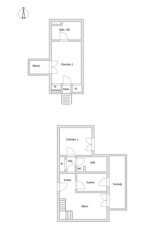 A VENDRE - T3 AVEC MEZZANINE - 56m2 - DERNIER ETAGE AVEC TERRASSE - VUE MER  ET CITADELLE - CALVI