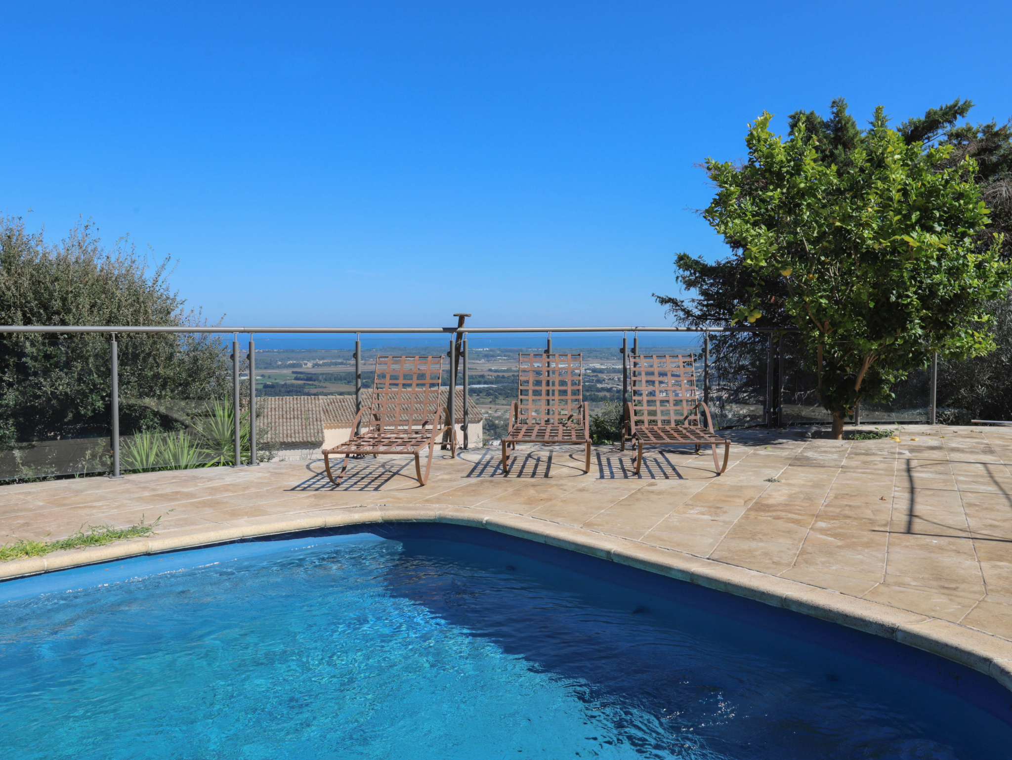 Route de Borgo village - Superbe villa de caractère avec piscine et vue mer